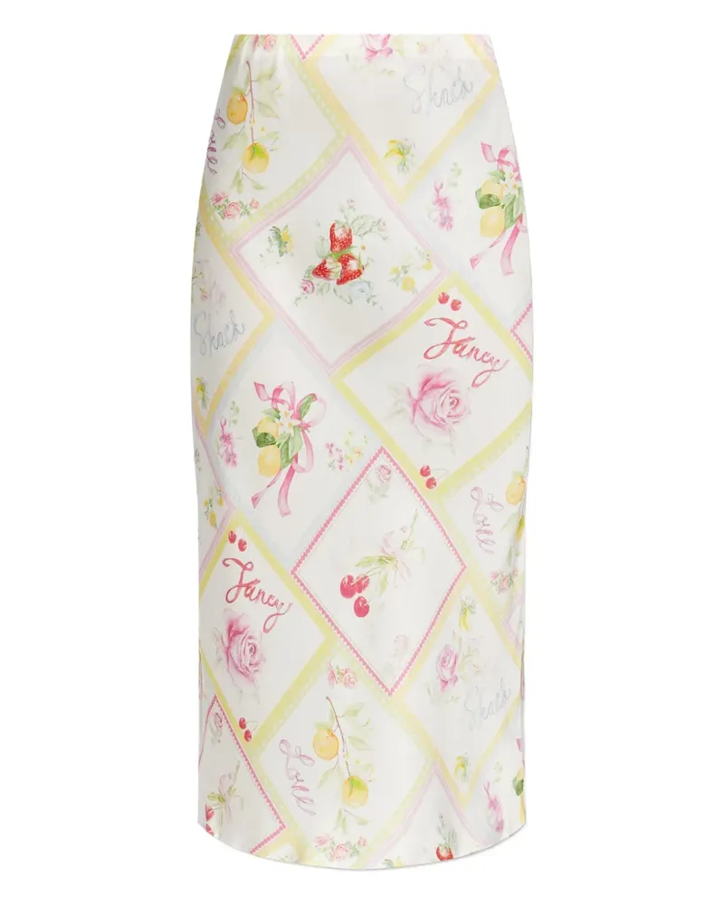 LoveShackFancy Rock mit Früchte-Print - Mehrfarbig Mehrfarbig