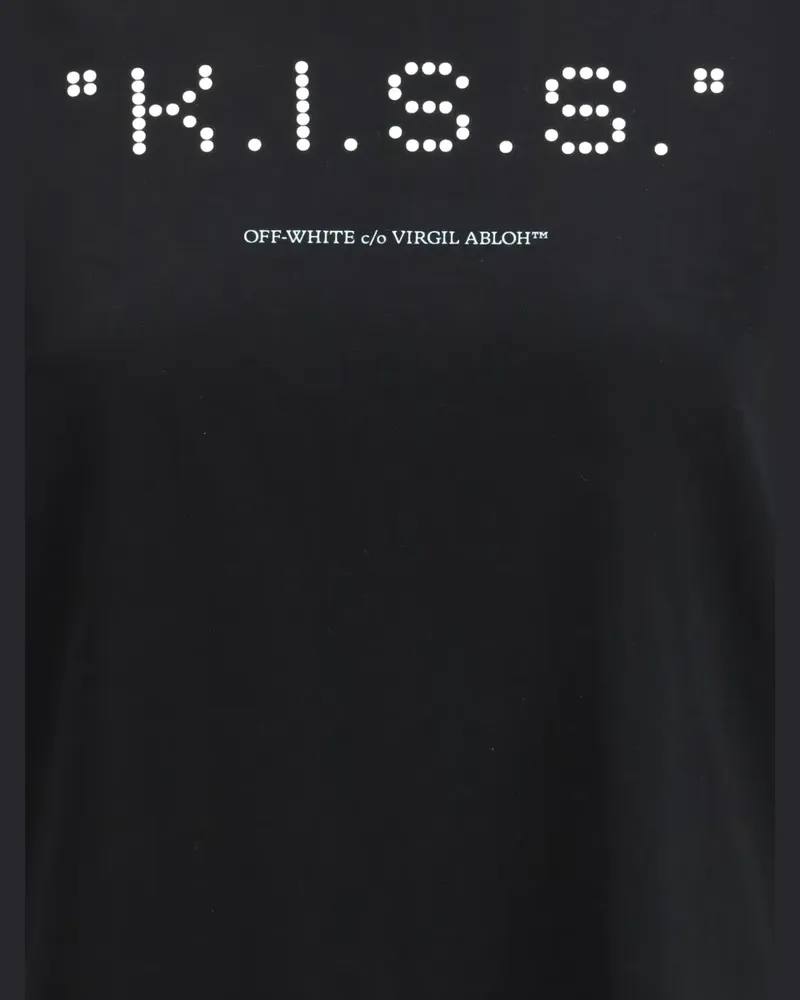 OFF-WHITE slogan-print T-shirt - Schwarz Schwarz