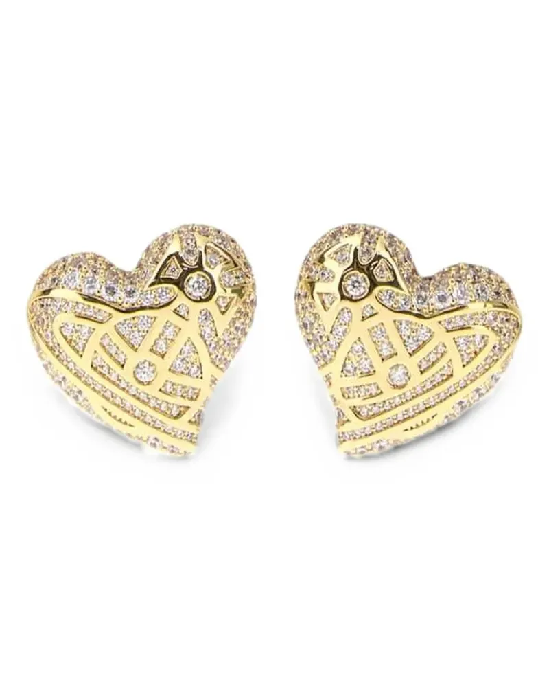 Vivienne Westwood Evangeline Herzohrringe mit Kristallen - Gold Gold