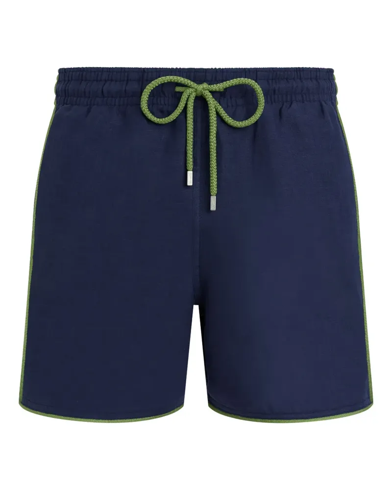 Vilebrequin Paspelierte Badeshorts mit Kordelzug - Blau Blau
