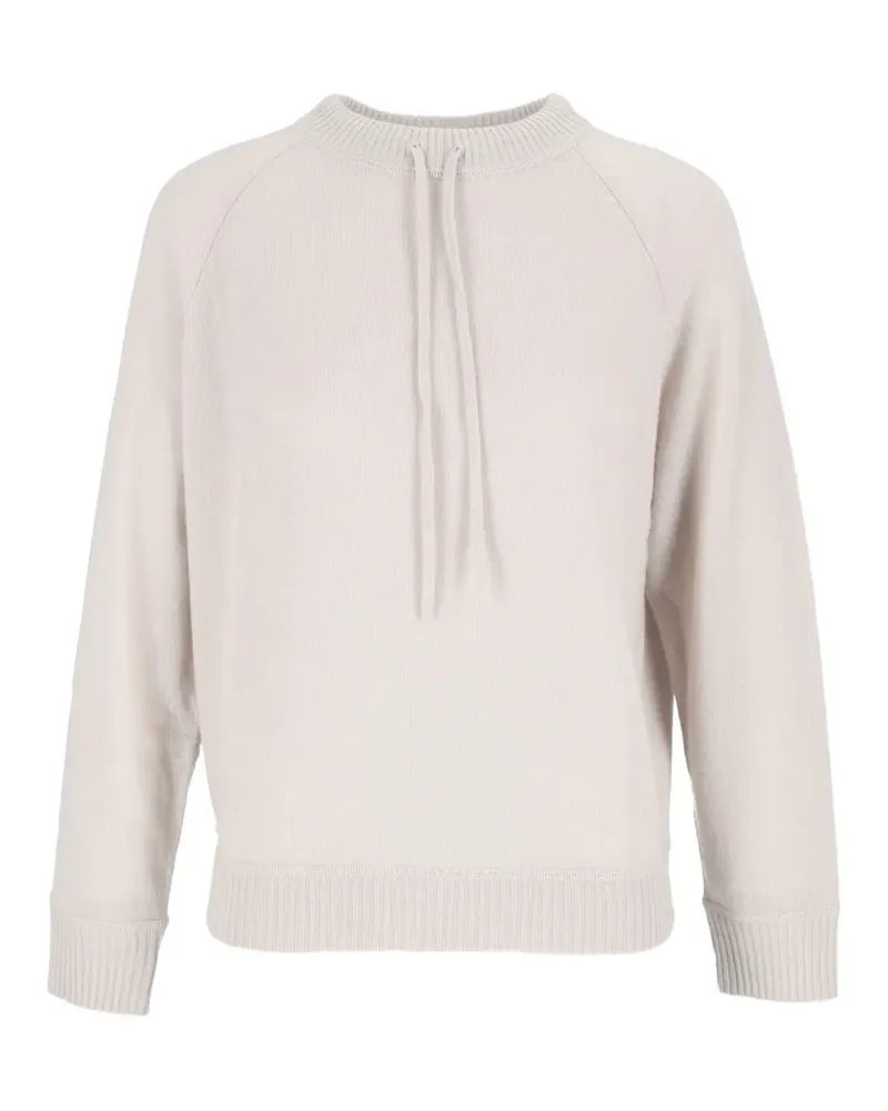 ALLUDE drawstring raglan-sleeve sweater - Nude Nude