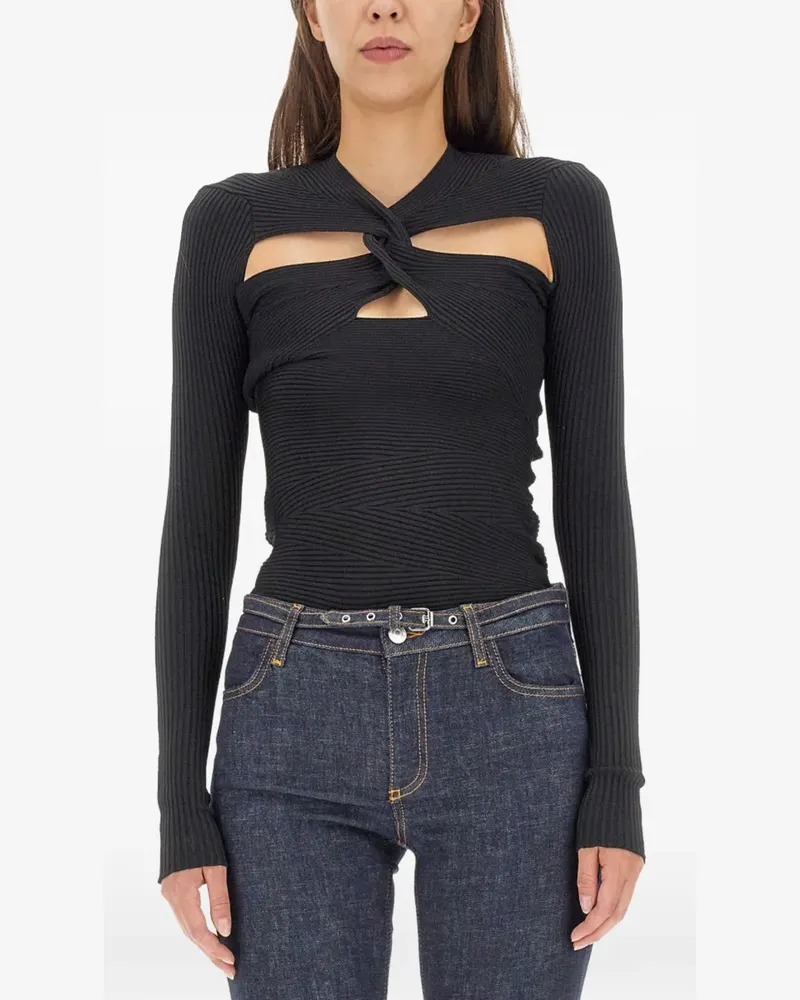Philosophy Di Lorenzo Serafini cut-out top - Schwarz Schwarz
