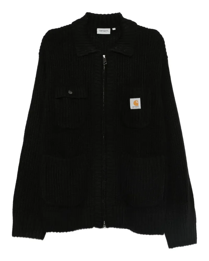 Carhartt WIP Cardigan mit Logo-Patch - Schwarz Schwarz