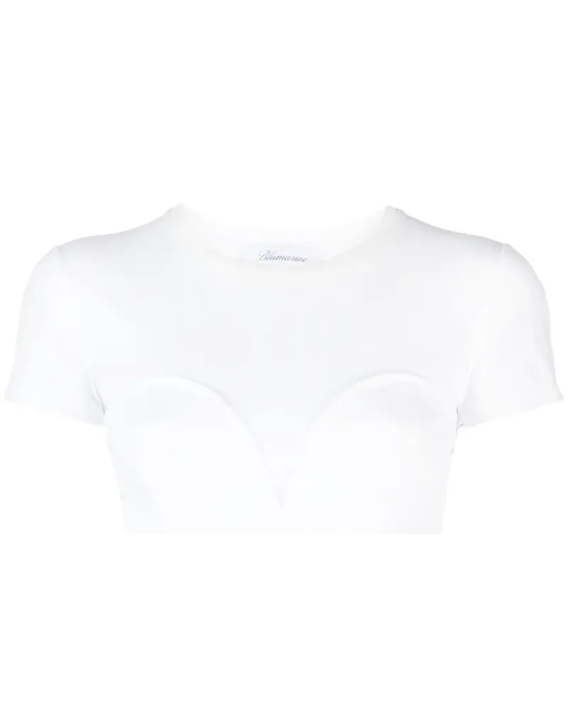 Blumarine T-Shirt mit Prägung - Weiß Weiß