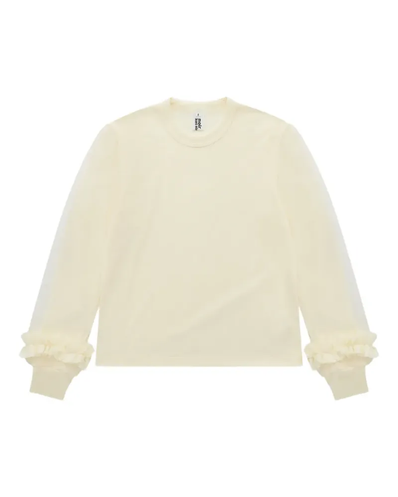 Noir Kei Ninomiya Langärmeliges Rüschentop - Nude Nude