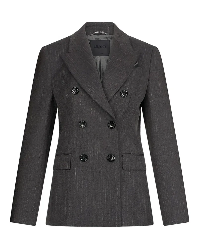 Liu Jo Doppelreihiger Blazer mit Nadelstreifen - Grau Grau