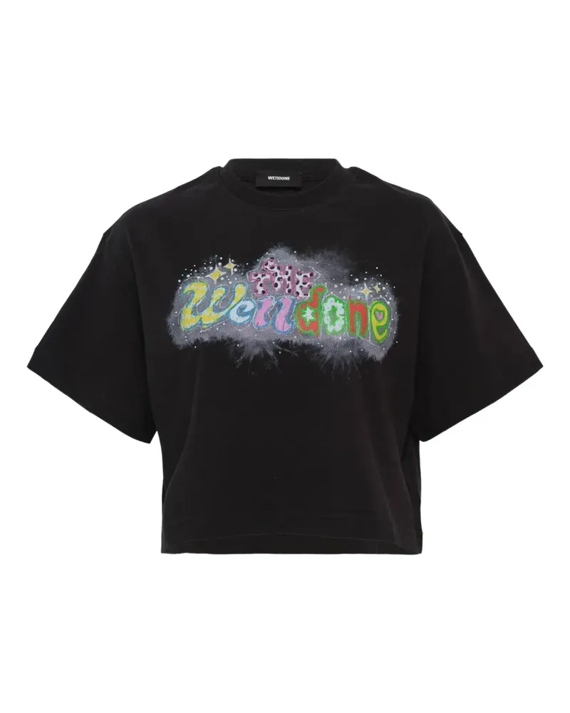 WE 11 DONE logo-print T-shirt - Schwarz Schwarz