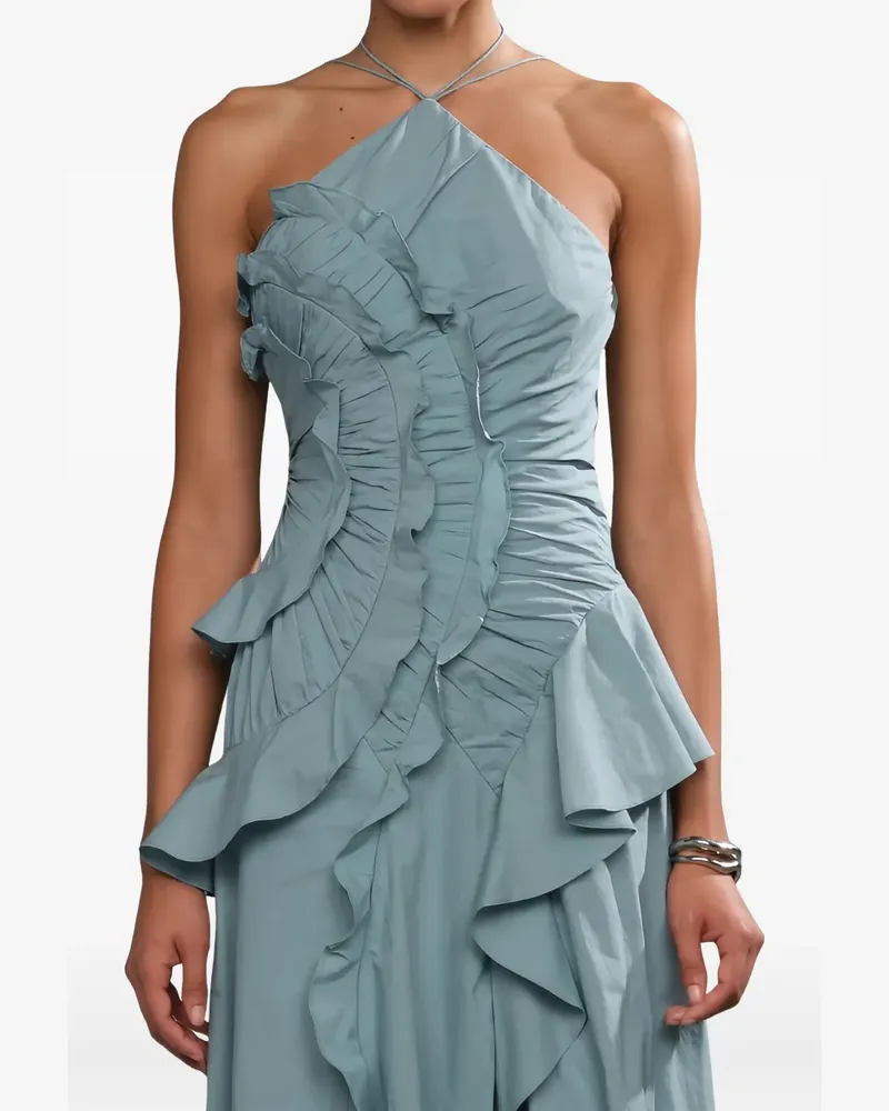 AMUR Asymmetrisches Ottavia Kleid - Blau Blau