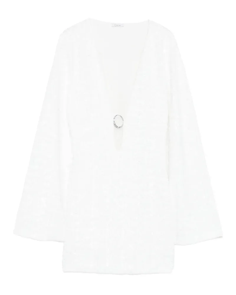 Oséree paillettes ring-detail mini dress - Weiß Weiß