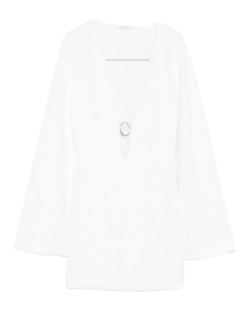 Oséree paillettes ring-detail mini dress - Weiß Weiß