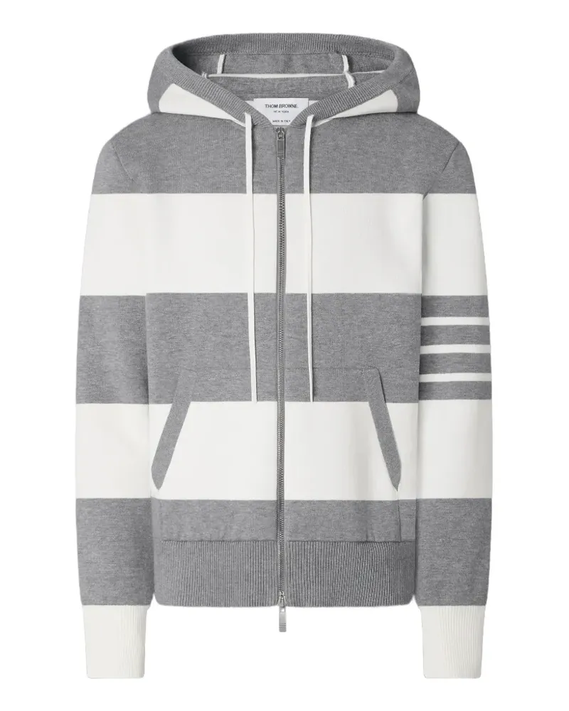 Thom Browne Hector Bar Kapuzenjacke - Grau Grau