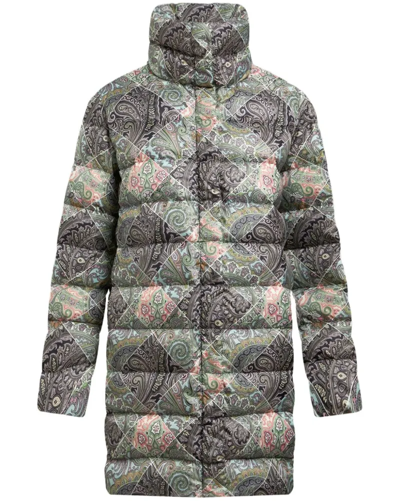Etro Steppjacke mit Print - Grün Grün