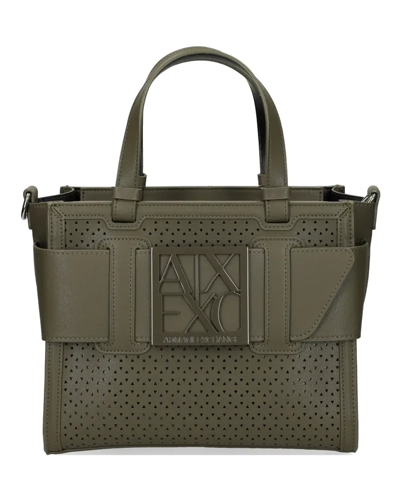 Armani Exchange perfortated logo tote bag - Grün Grün