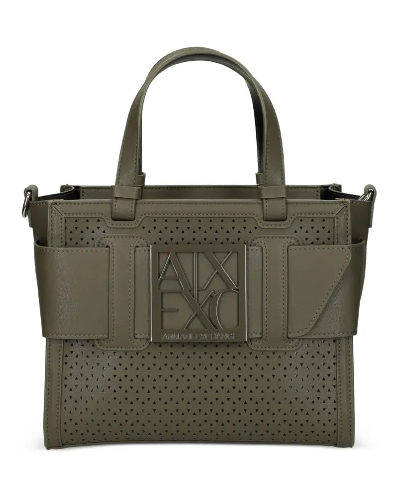 Armani Exchange perfortated logo tote bag - Grün Grün