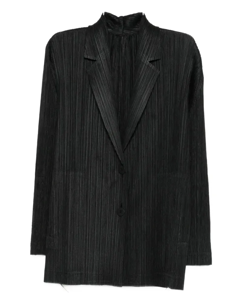 Issey Miyake pleated blazer - Schwarz Schwarz
