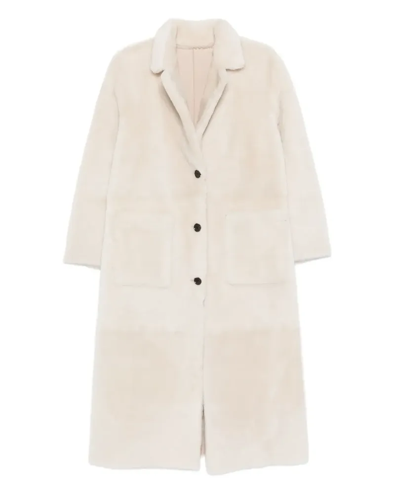 Arma Einreihiger Mantel aus Lammleder - Nude Nude