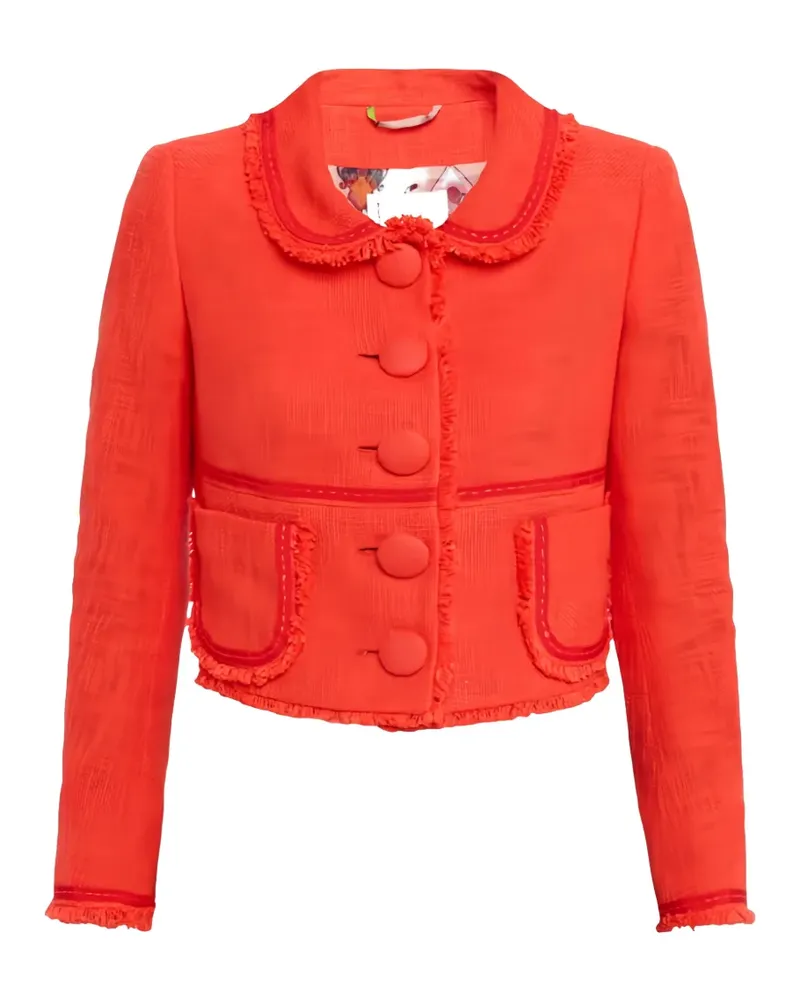 Maison Common fringed bouclé tweed jacket - Rot Rot