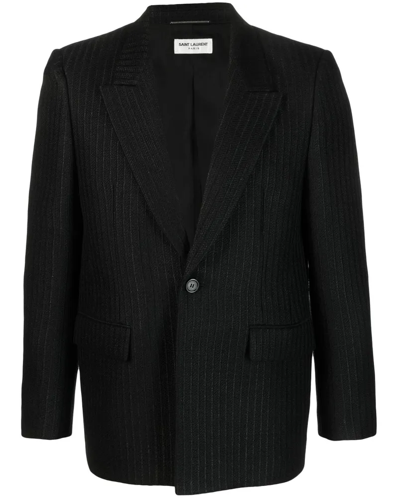 Saint Laurent Einreihiges Sakko - Schwarz Schwarz