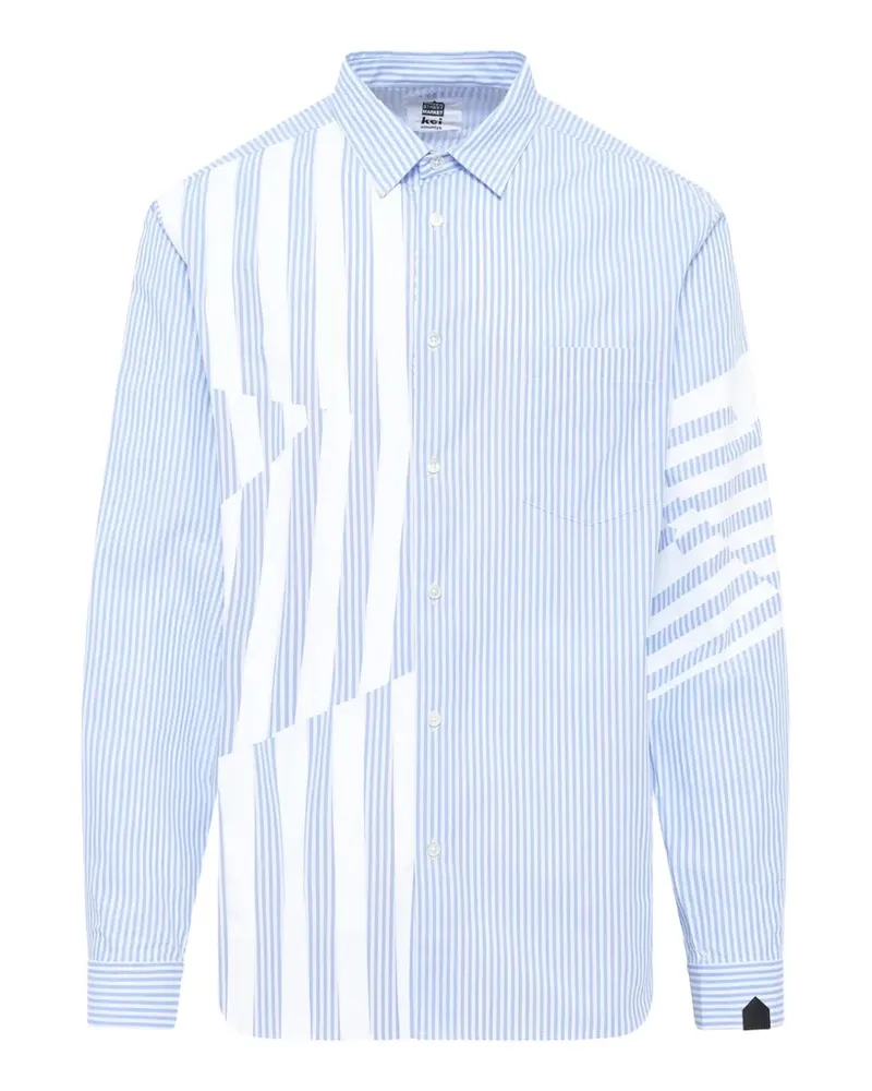 Noir Kei Ninomiya Gestreiftes Hemd - Blau Blau
