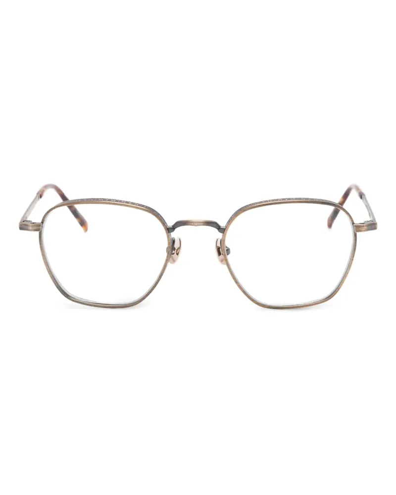 MATSUDA M3101 Brille mit geometrischem Gestell - Braun Braun