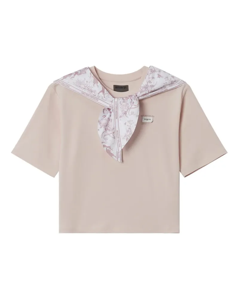 Musium Div. printed collar T-shirt - Rosa Rosa