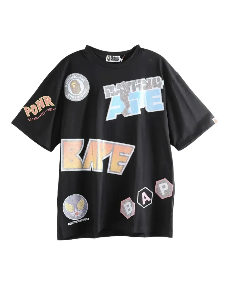 BAPE multi-print cotton T-shirt - Schwarz Schwarz