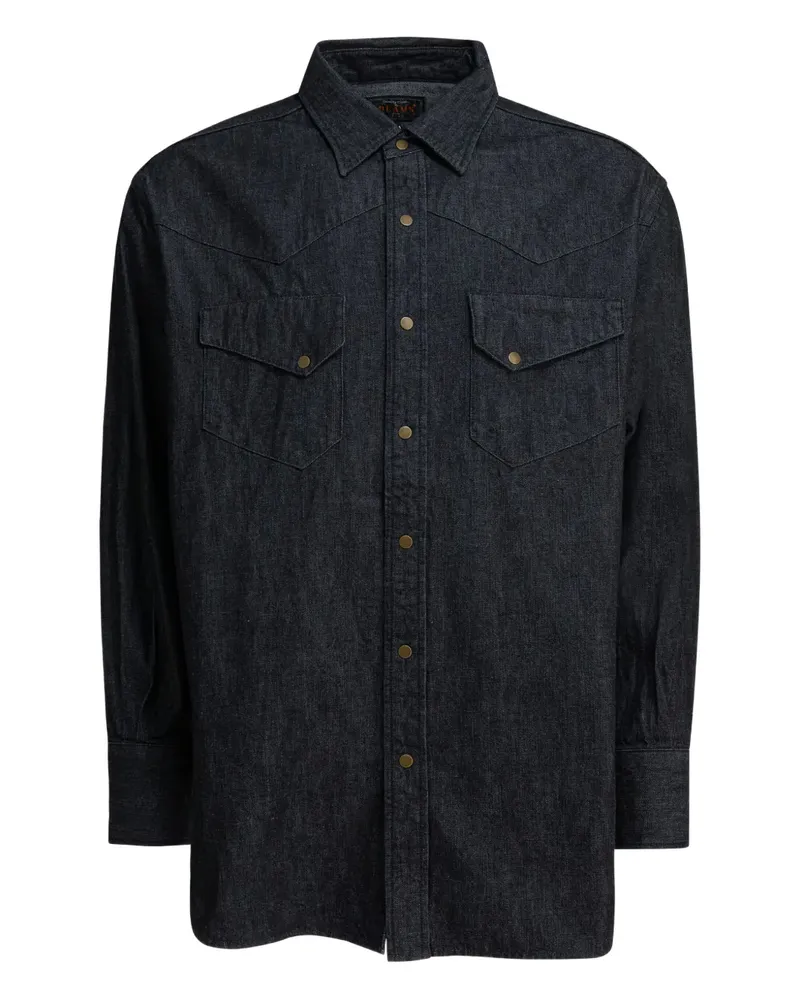 Beams Plus Jeanshemd mit Tasche - Blau Blau