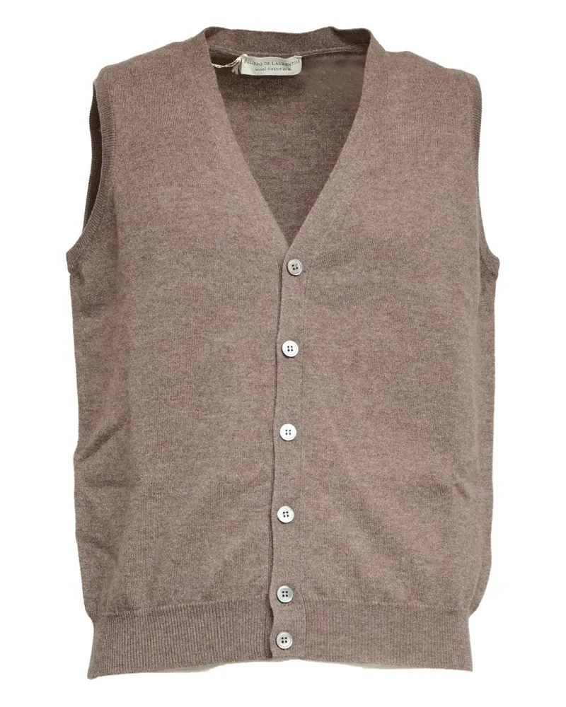 Filippo de Laurentiis sleeveless buttoned gilet - Braun Braun
