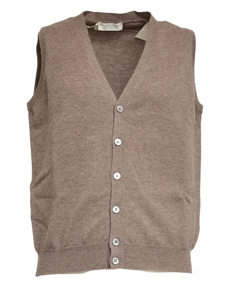 Filippo de Laurentiis sleeveless buttoned gilet - Braun Braun