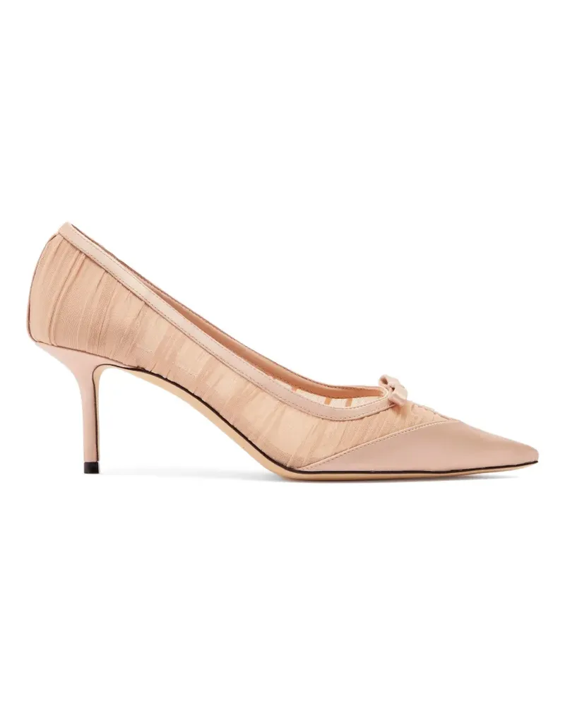Jimmy Choo Love Mesh pointed pumps - Nude Nude
