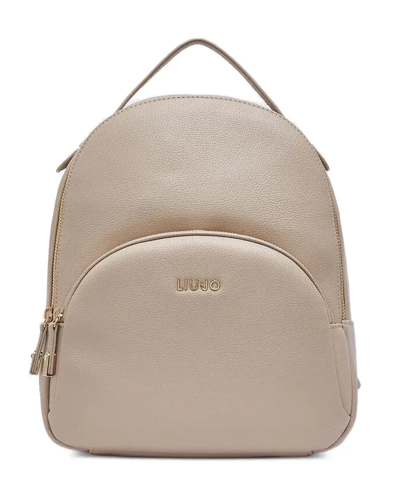 Liu Jo Rucksack mit Logo-Schild - Nude Nude