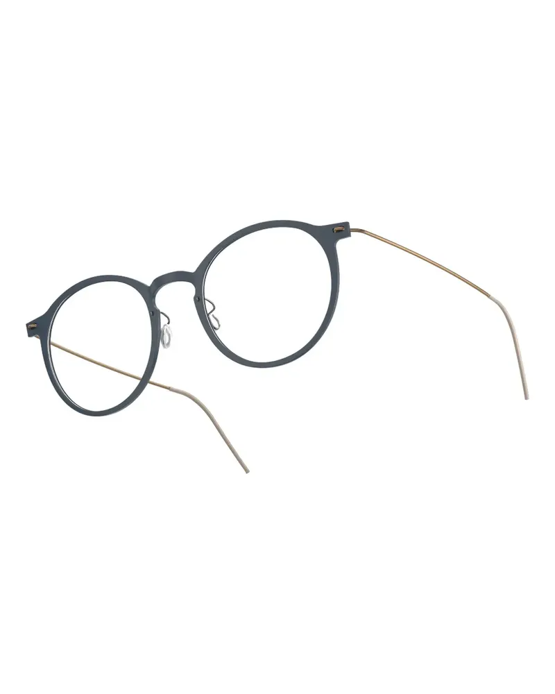 Lindberg Brille mit rundem Gestell - Grau Grau