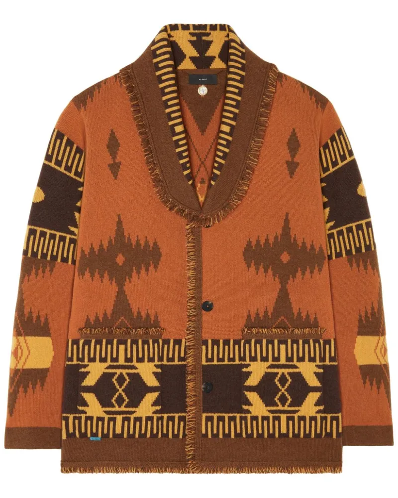 Alanui Icon Jacquard-Cardigan aus Kaschmir - Braun Braun