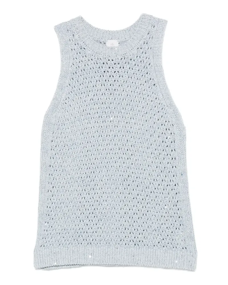 Eleventy Pullunder mit Pailletten - Blau Blau