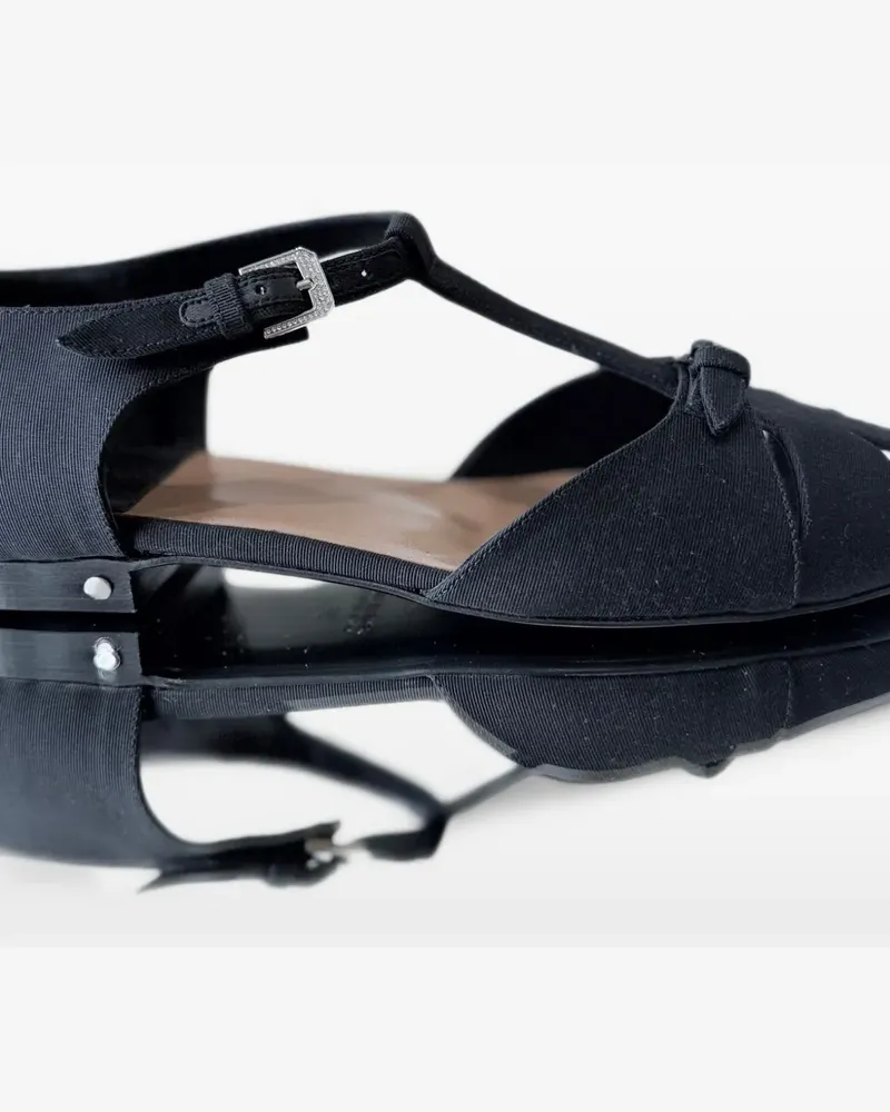 Laurence Dacade Jenna Ripsbandsandalen mit Strass - Schwarz Schwarz