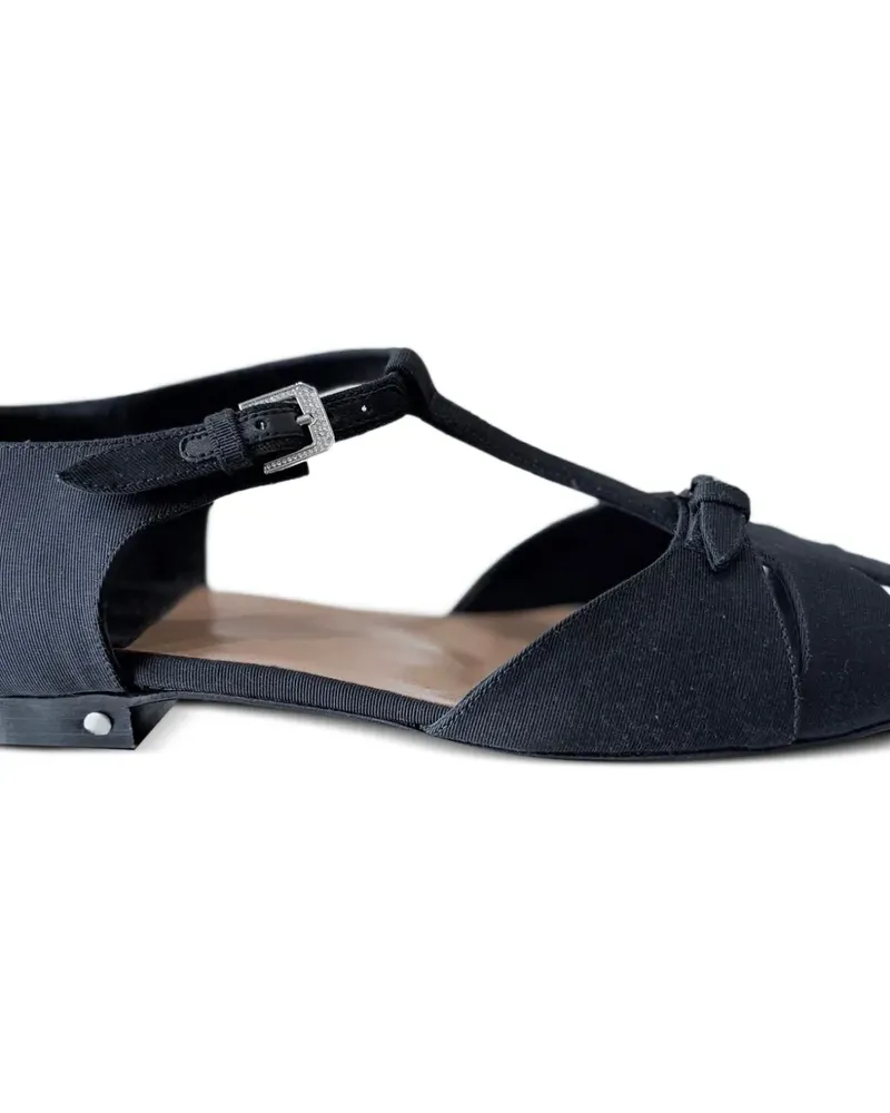 Laurence Dacade Jenna Ripsbandsandalen mit Strass - Schwarz Schwarz