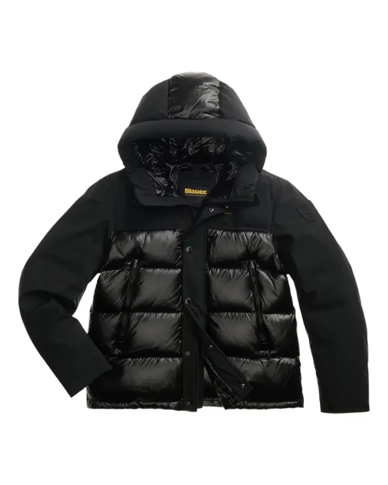 Blauer Brook quilted hooded jacket - Schwarz Schwarz