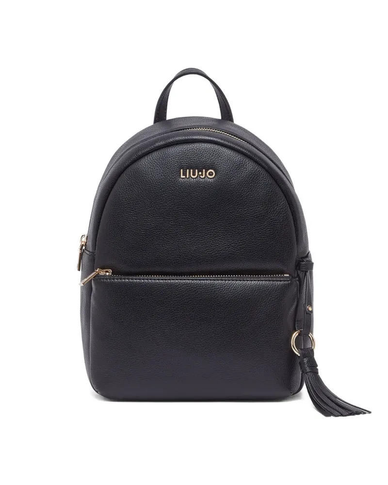 Liu Jo Rucksack mit Logo-Schild - Schwarz Schwarz