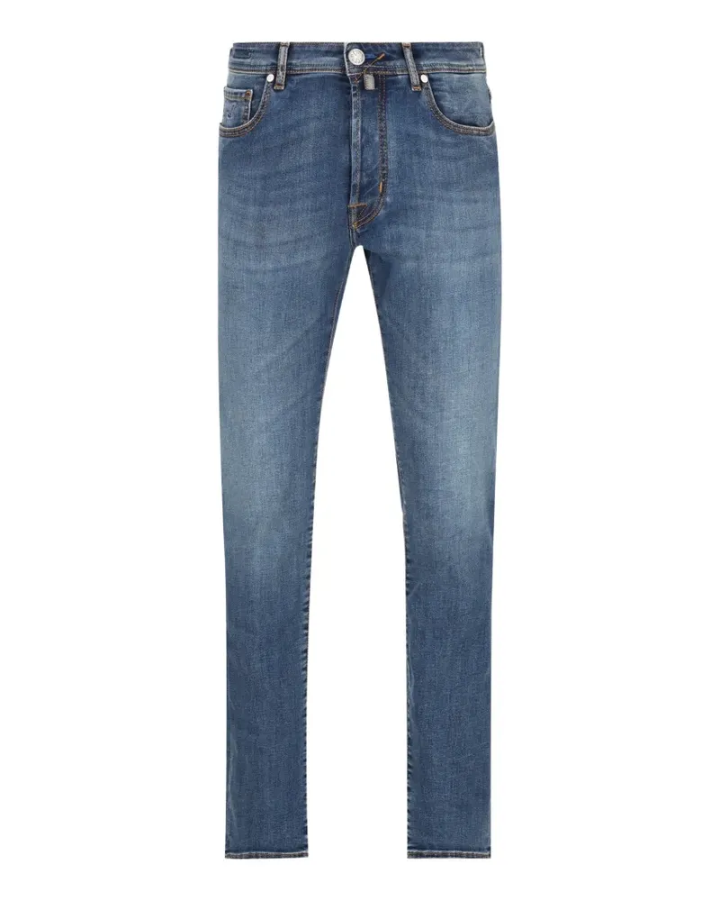 Jacob Cohën logo-patch regular jeans - Blau Blau