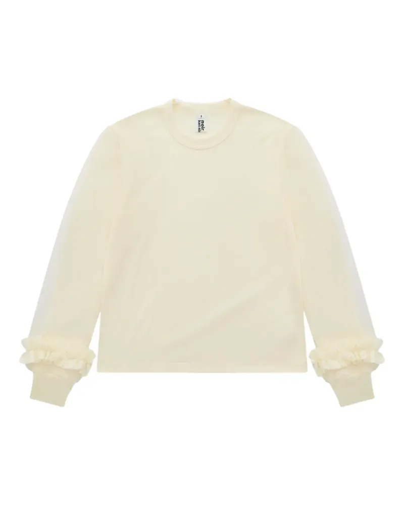 Noir Kei Ninomiya Sweatshirt mit Rüschenärmeln - Nude Nude