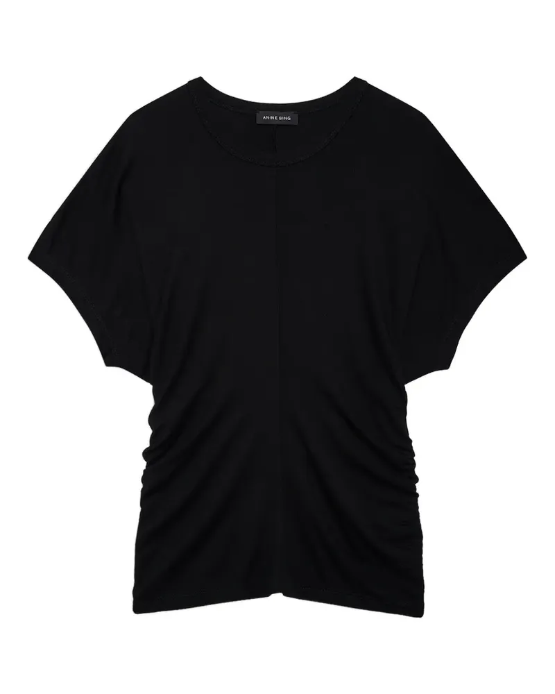 Anine Bing Zadig T-Shirt mit drapiertem Effekt - Schwarz Schwarz