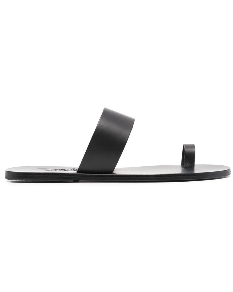 Ancient Greek Sandals Thalos Pantoletten - Schwarz Schwarz