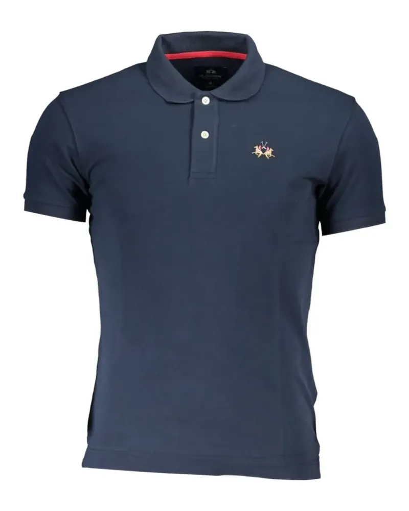 La Martina logo-embroidered polo shirt - Blau Blau