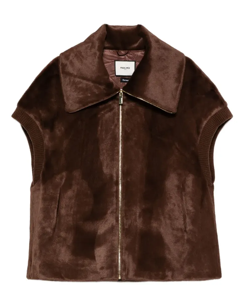 MAX&MOI Kurzärmelige Jacke aus Faux Fur - Braun Braun
