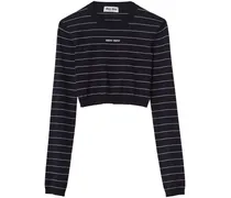 Gestreifter Cropped-Pullover