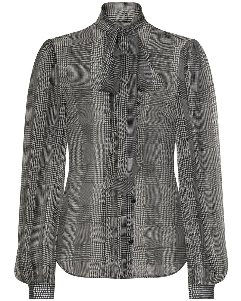 Dolce & Gabbana Bluse mit Prince of Wales-Karo - Grau Grau