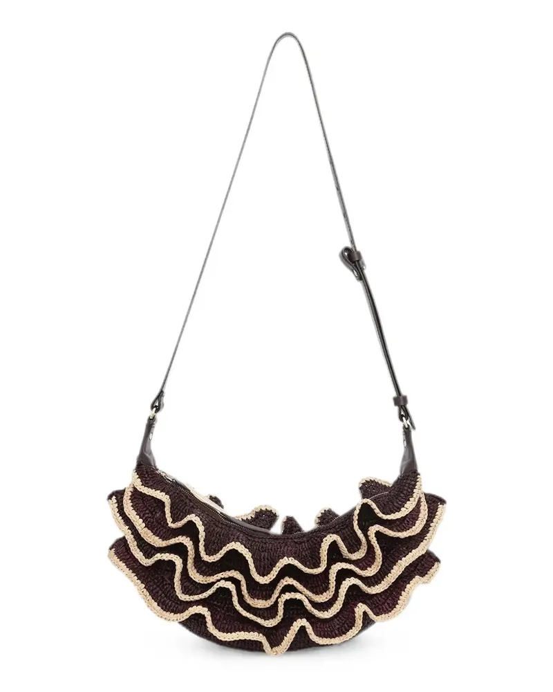 Zimmermann Goldentime ruffled shoulder bag - Braun Braun