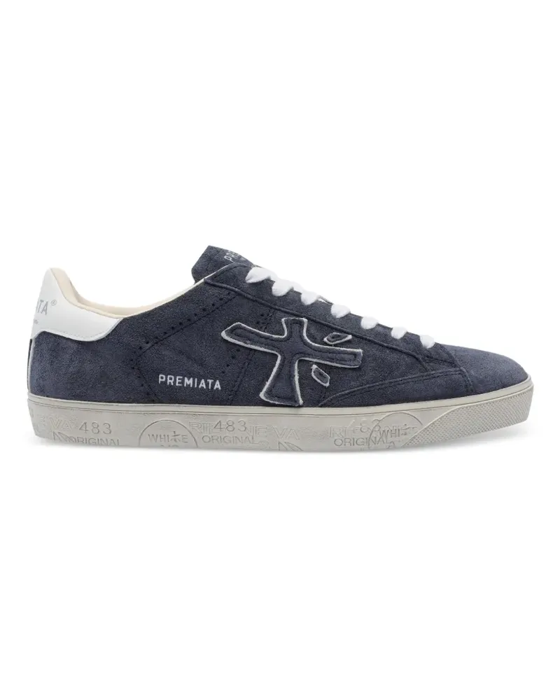 Premiata Steven logo-patch sneakers - Blau Blau