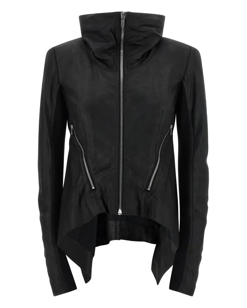 Rick Owens Lederjacke mit Reißverschluss - Schwarz Schwarz
