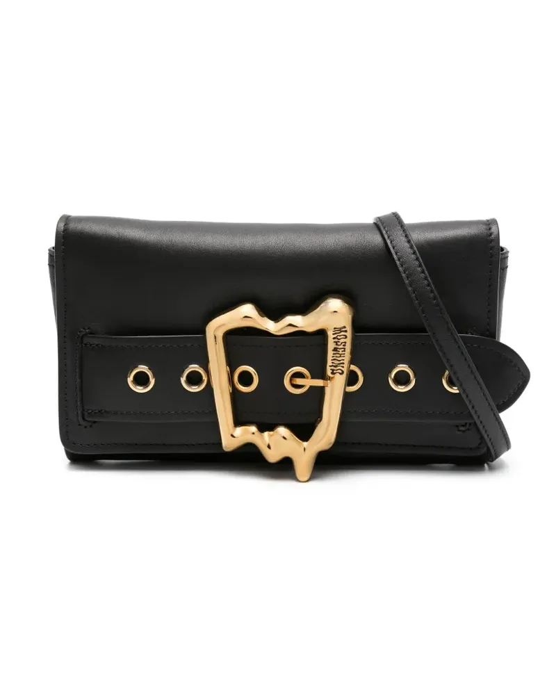 Moschino Umhängetasche mit Logo-Gravur - Schwarz Schwarz